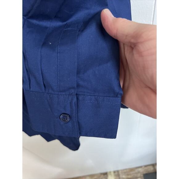 Woman‎ Within Shirt Womens 1X Button Up Blouse Top Long Sleeve Blue - Picture 4 of 6